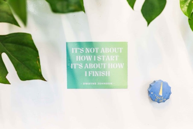 Inspirational Restickable Sticker - How I Start/Finish