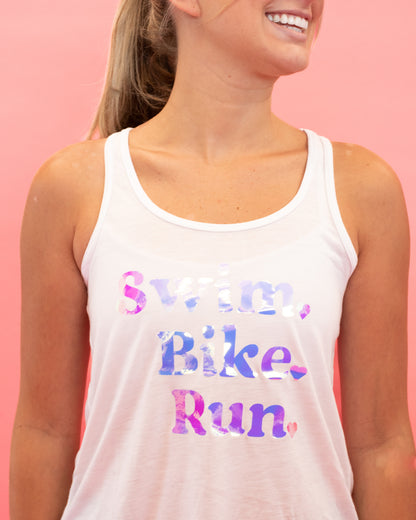 Swim. Bike. Run. Tank