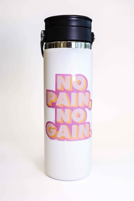 Inspirational Restickable Sticker - No Pain No Gain