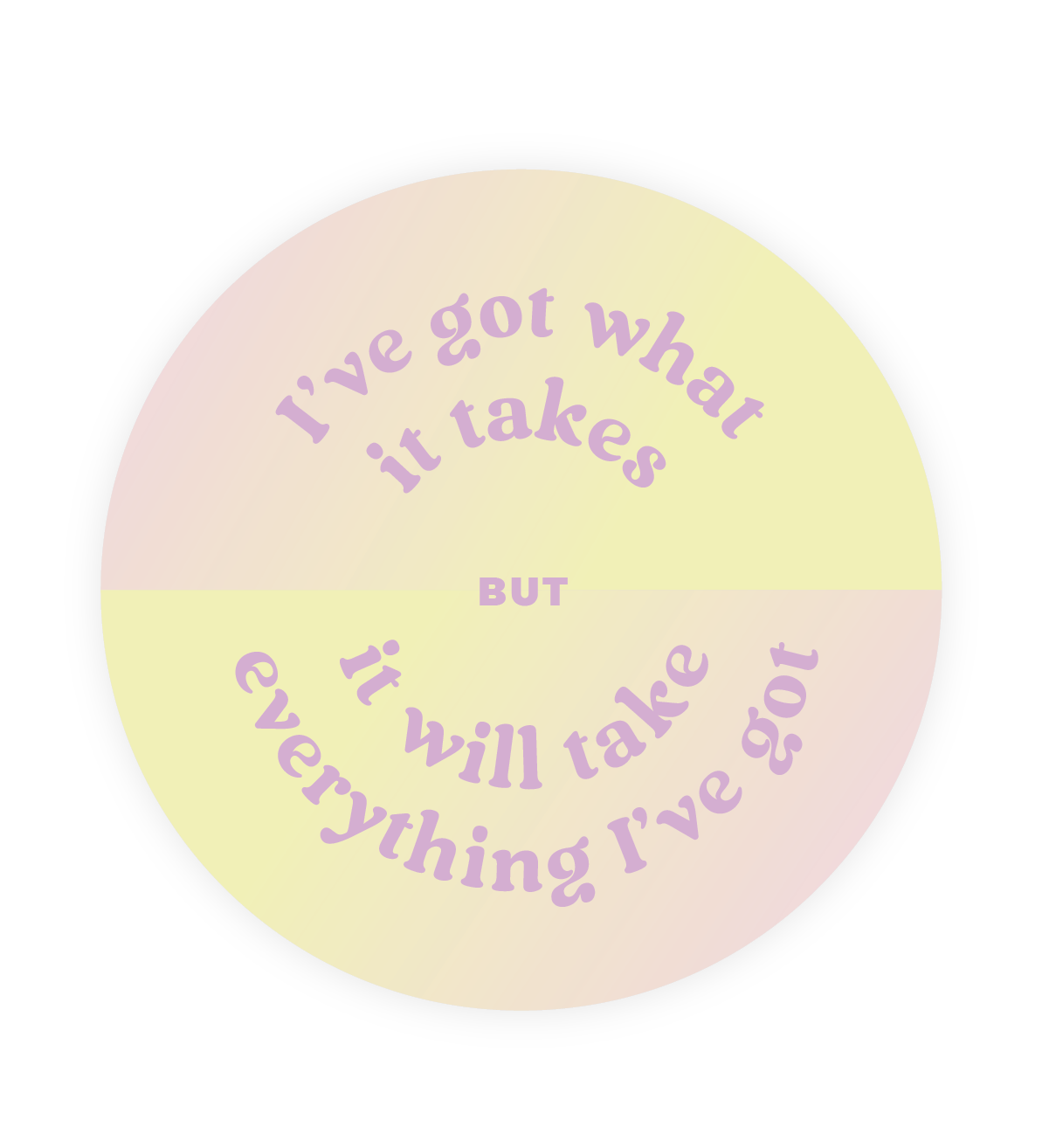 Inspirational Restickable Sticker - What It Takes