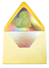 Load image into Gallery viewer, Letterpressed Card with Mirror Envelope Liner
