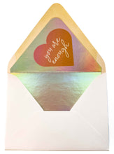 Load image into Gallery viewer, Letterpressed Card with Mirror Envelope Liner
